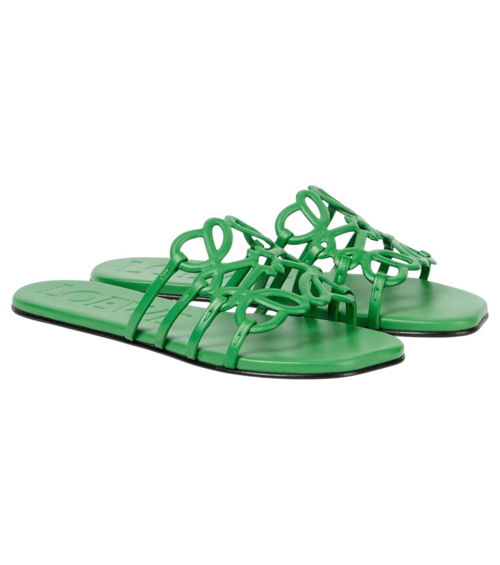 Photo: Loewe Anagram leather slides