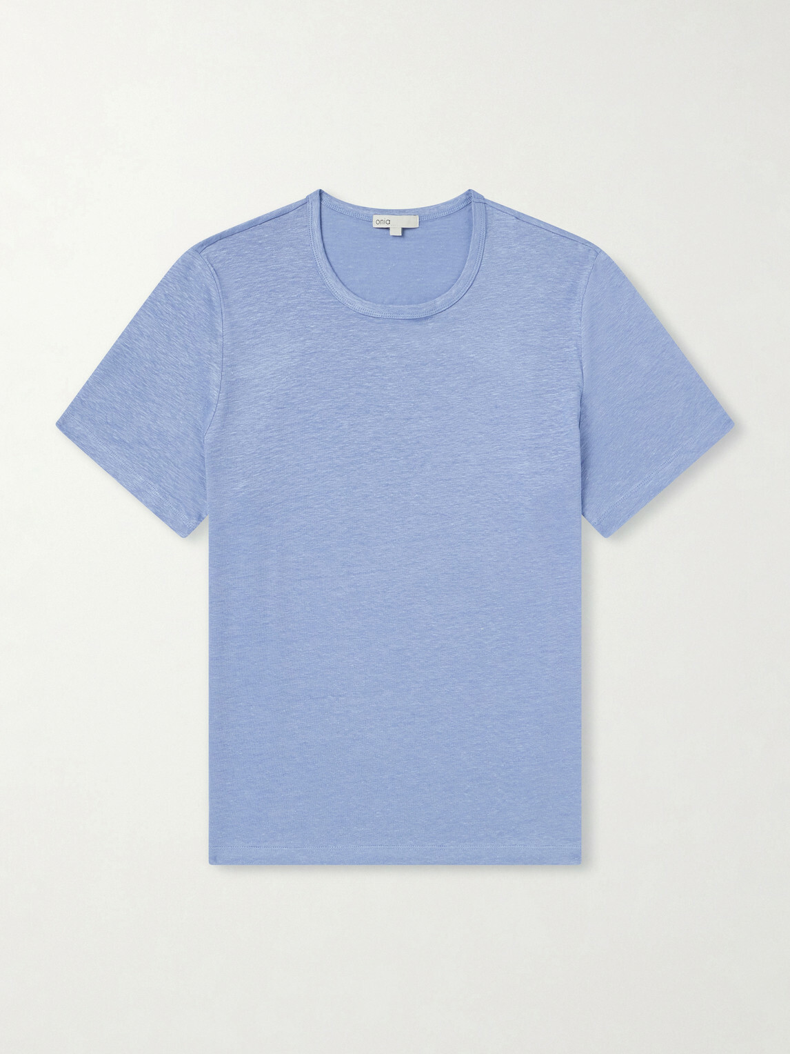 Onia - Linen-Blend Jersey T-Shirt - Blue