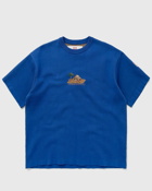 The New Originals Camping Landscape Knit Tee Blue - Mens - Shortsleeves