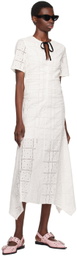 GANNI White Broderie Anglaise Maxi Dress