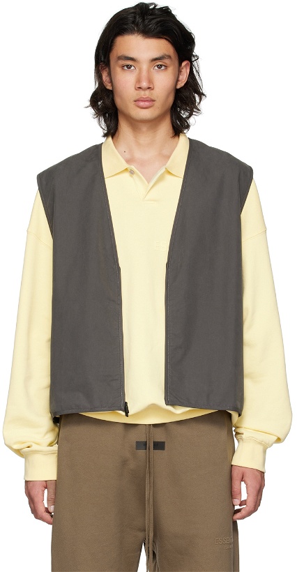 Photo: Essentials Gray Zip Vest