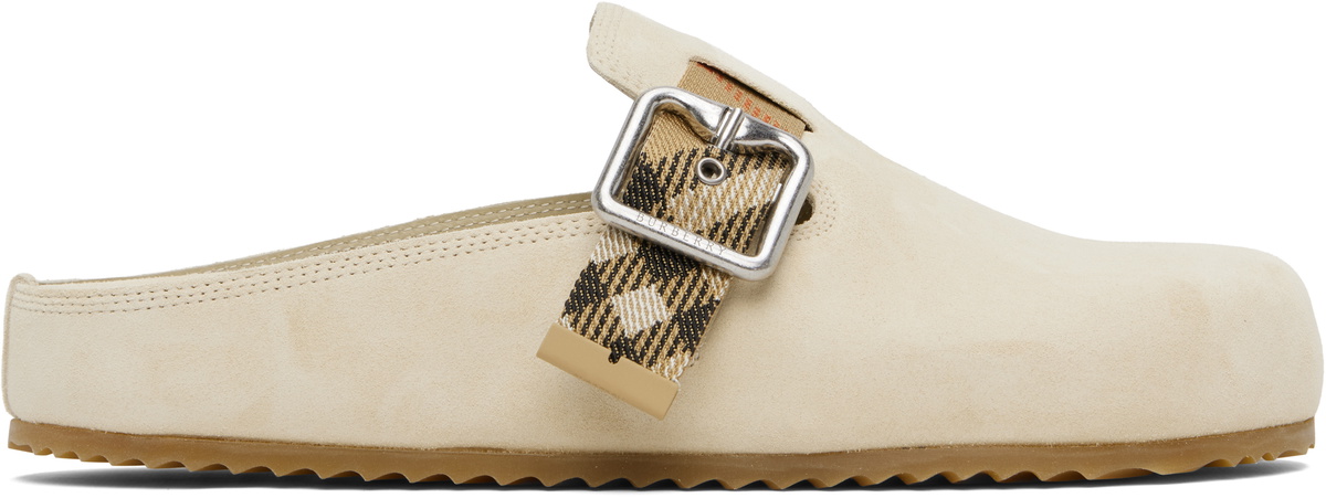 Burberry Beige Suede Urchin Mules