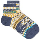CHUP by Glen Clyde Company Muerto Quarter Length Sock in Indigo