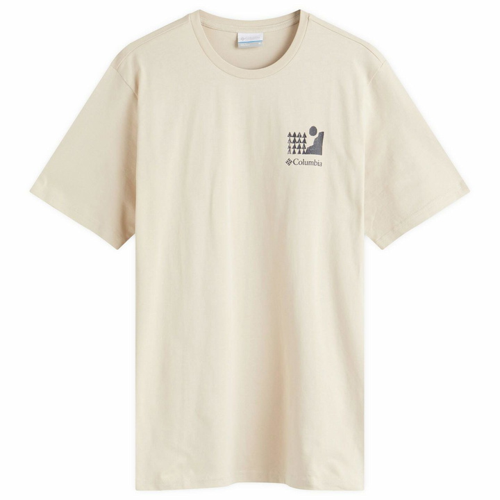 Photo: Columbia Men's Explorers Canyon™ Back T-Shirt in Dark Stone