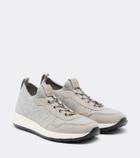 Tod's Runner suede-trimmed sneakers
