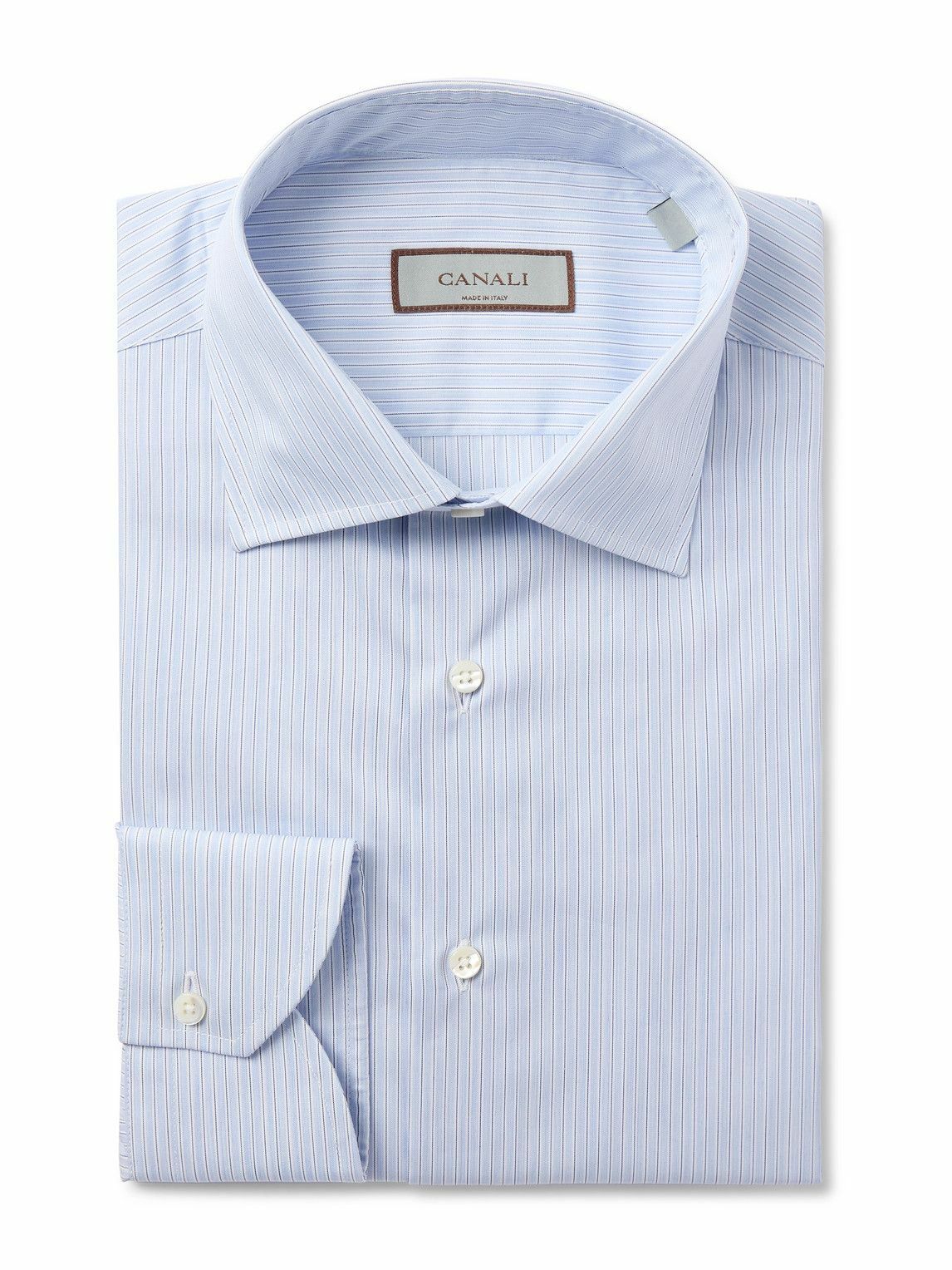 Canali - Striped Cotton Shirt - Blue