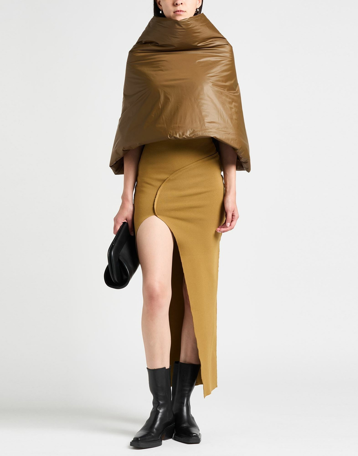 Rick Owens Womens Cape Military in Green