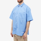 Comme des Garçons Homme Men's Short Sleeve Logo Hem Shirt in Blue