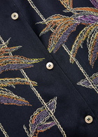 Forte_forte Printed Satin Shirt Navy