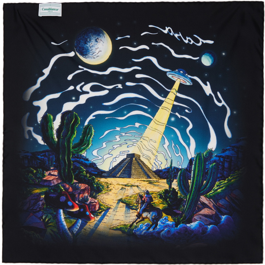 Casablanca Black 'Cowboy De L'espace' Medium Scarf