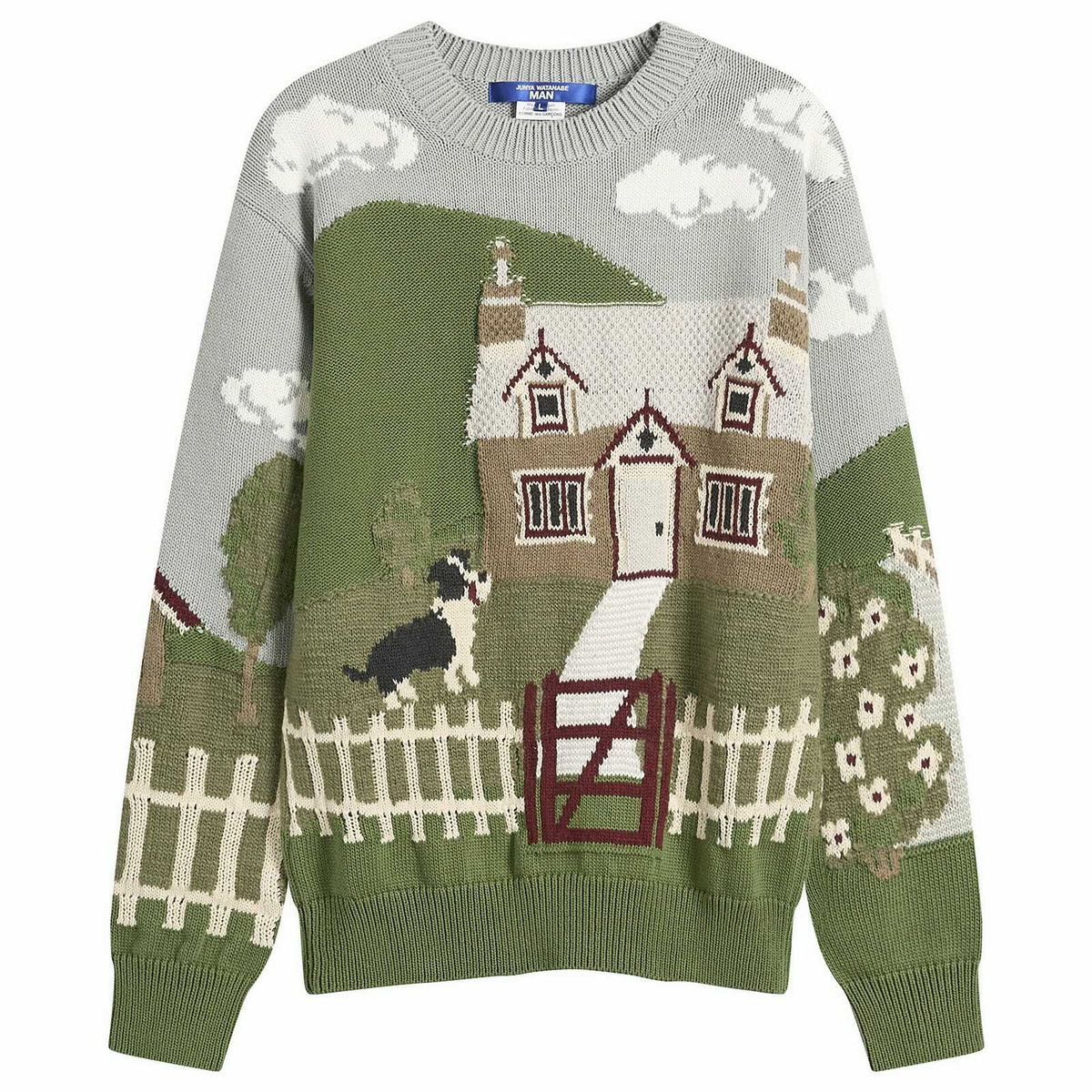 Junya Watanabe MAN Men's Intarsia Jacquard Jumper in Multi
