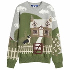 Junya Watanabe MAN Men's Intarsia Jacquard Jumper in Multi