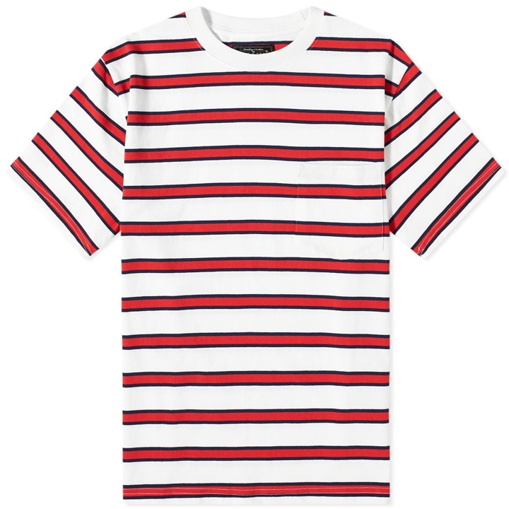 Photo: Beams Plus Pocket Tricolour Stripe Tee