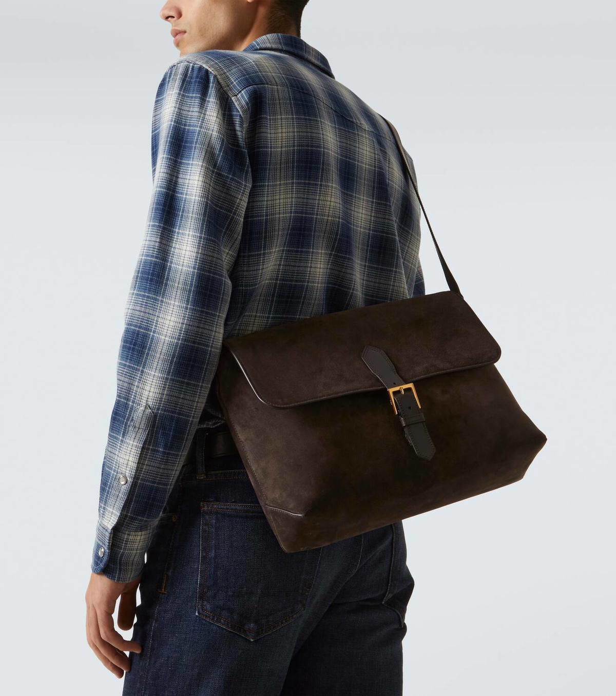 Tom Ford Medium suede messenger bag TOM FORD