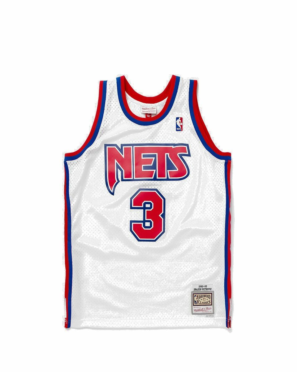 Photo: Mitchell & Ness Nba Swingman Jersey New Jersey Nets 1992 93 Drazen Petrovic #3 White - Mens - Jerseys