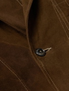Polo Ralph Lauren - Topstitched Suede Blazer - Brown