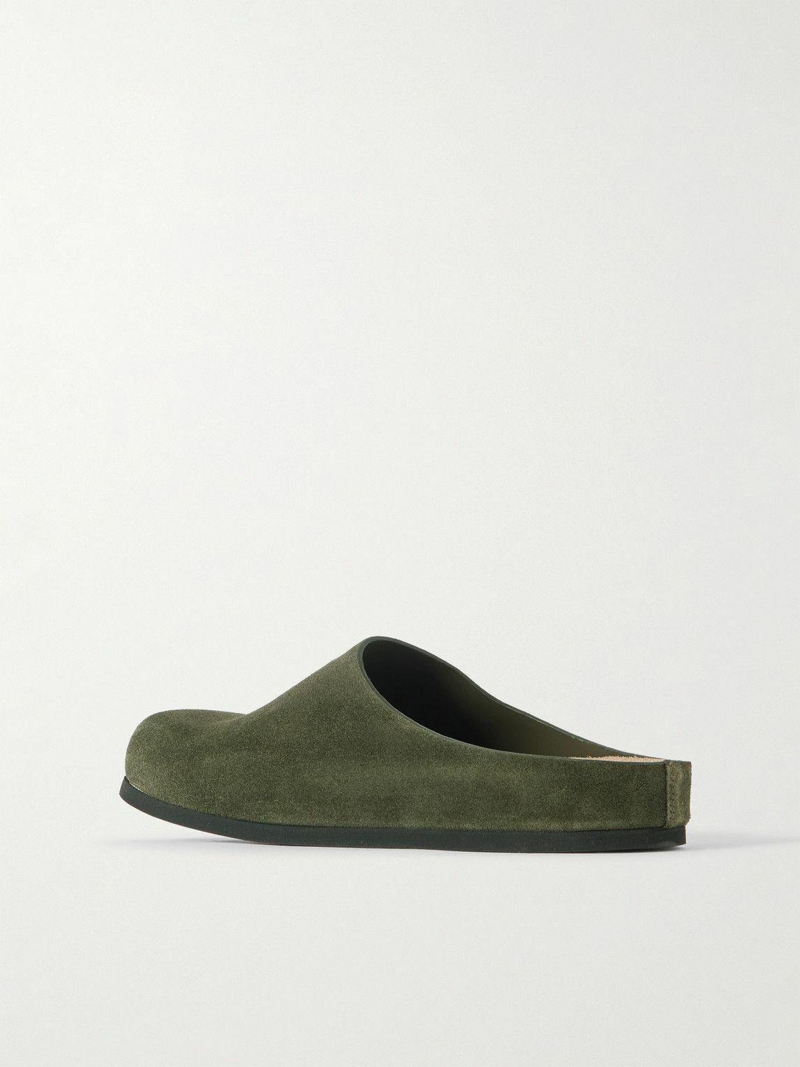 Common Projects - Logo-Debossed Suede Clogs - Green