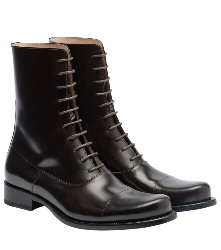 Photo: The Row Kai leather lace-up boots