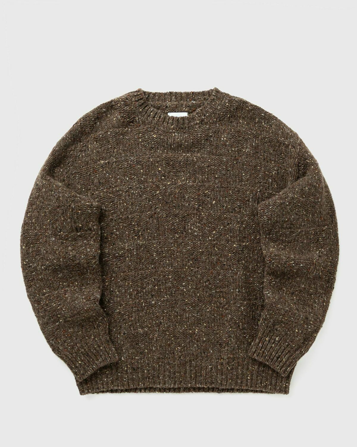 Norse Projects Jonas Donegal Diamond Sweater Brown Mens Pullover