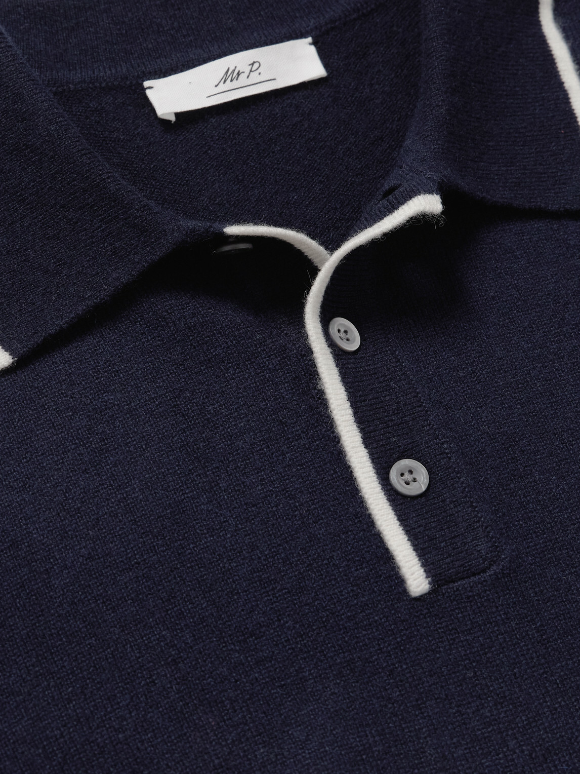 Mr P. - Cashmere Polo Sweater - Blue