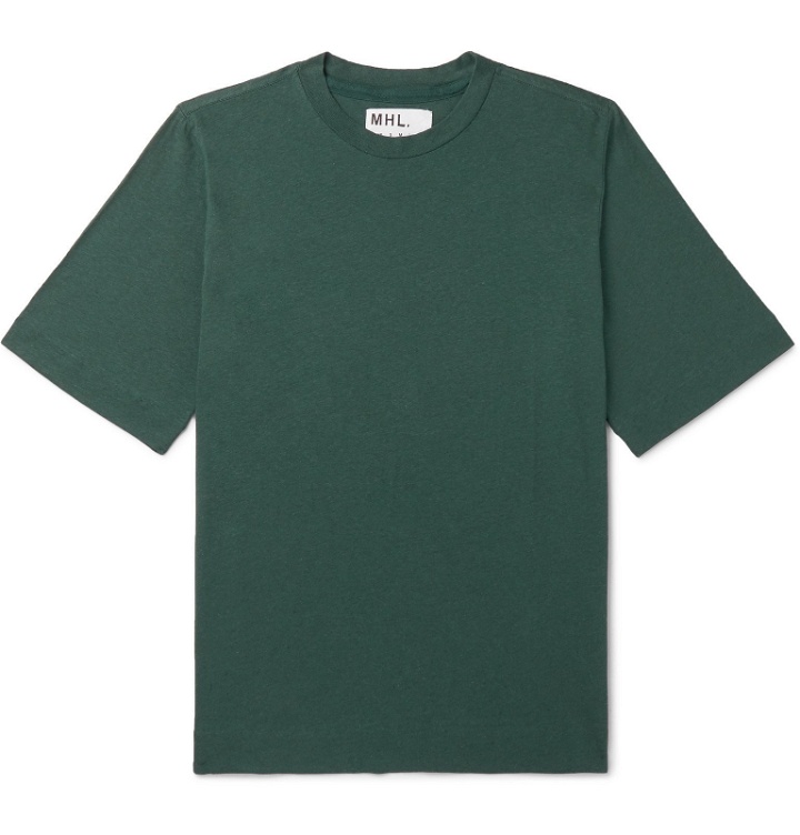 Photo: Margaret Howell - MHL Organic Cotton and Linen-Blend Jersey T-Shirt - Green