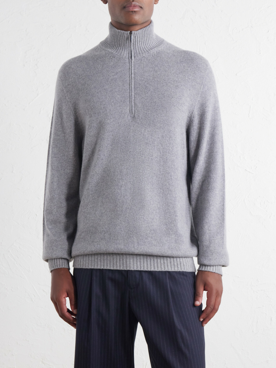 Thom Sweeney - Cashmere Half-Zip Sweater - Gray
