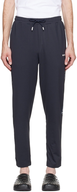 Photo: Boss Navy Regular-Fit Lounge Pants