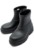 Kassl Editions X Tretorn Estelle Rubber Wellington Ankle Boots Black