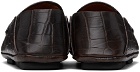 Dolce&Gabbana Brown Calfskin Driver Loafers