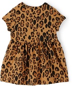 Mini Rodini Baby Beige & Black Basic Leopard Dress