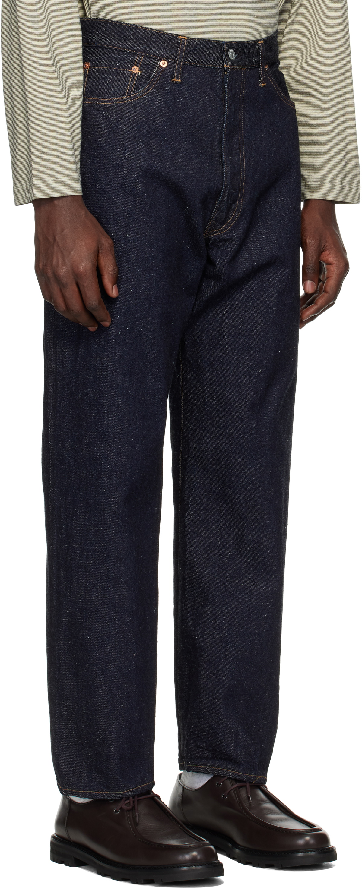 KAPTAIN SUNSHINE Blue 5P Zipper Front Jeans
