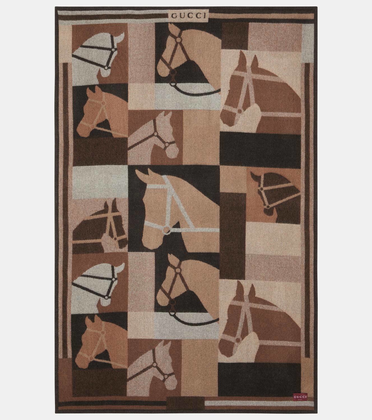 Gucci Jacquard wool and cashmere blanket