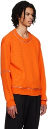 Moschino Orange Zip Sweater