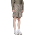 tss Multicolor Linen Houndstooth Shorts