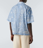 Amiri Bandana linen and cotton bowling shirt