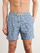 Hartford - Straight-Leg Printed Swim Shorts - Blue