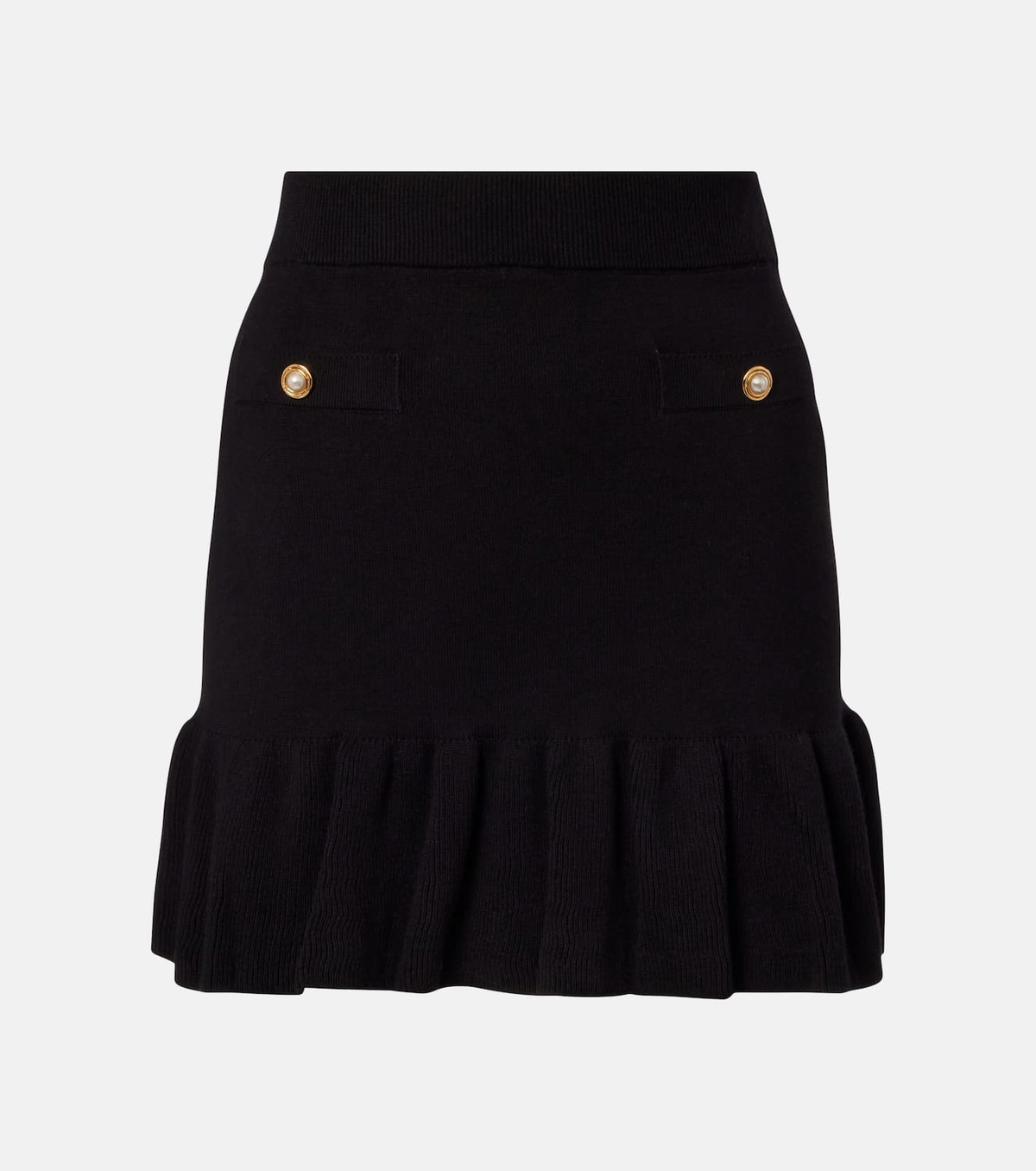 Alessandra Rich Cotton and cashmere miniskirt