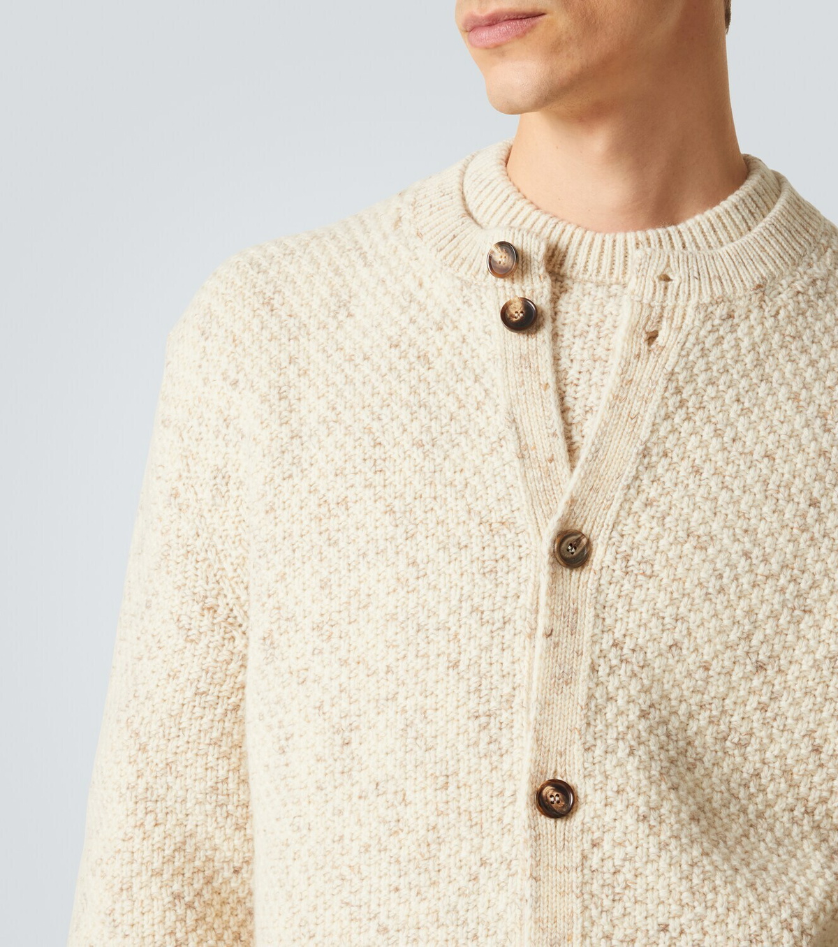 Loro Piana Ash wool and cashmere-blend cardigan Loro Piana