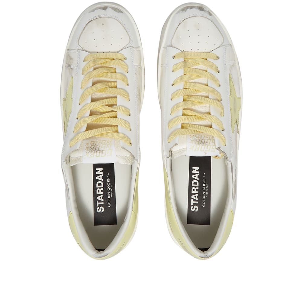 Golden Goose Men's Stardan Leather Sneakers in White/Light