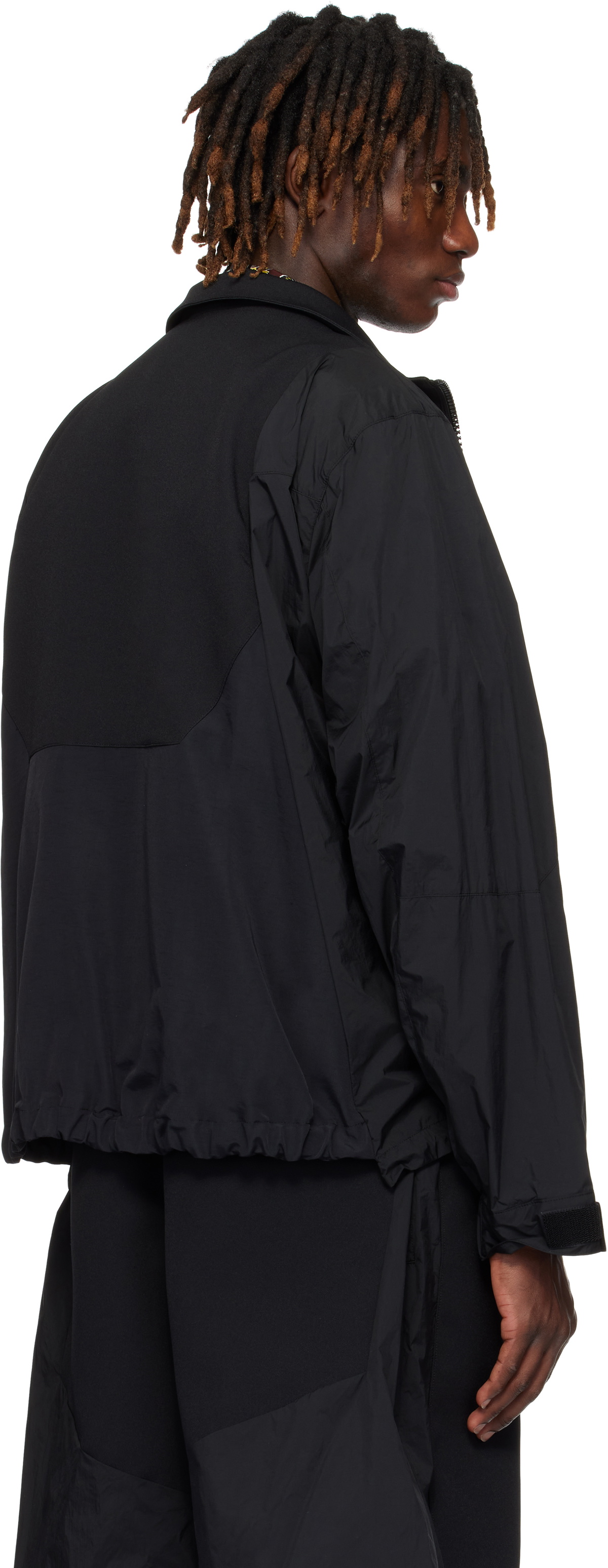 sacai Black Matelasse Twill Mix Jacket Sacai