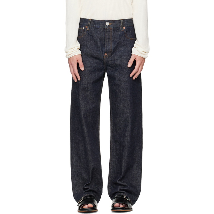 Photo: Kenzo Navy Kenzo Paris 'KENZO Tulip' Straight Fit Jeans