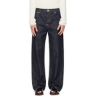 Kenzo Navy Kenzo Paris 'KENZO Tulip' Straight Fit Jeans