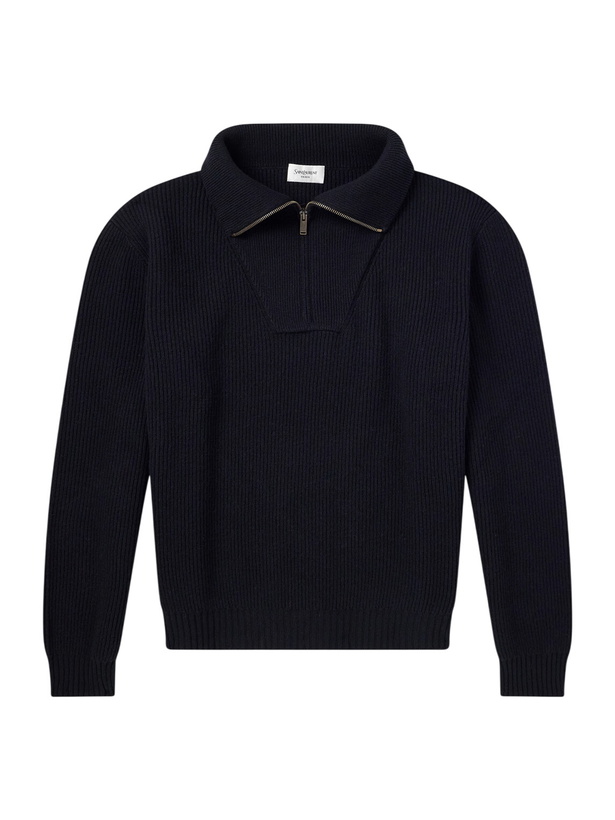Photo: SAINT LAURENT - Wool Rollneck Sweater - Black