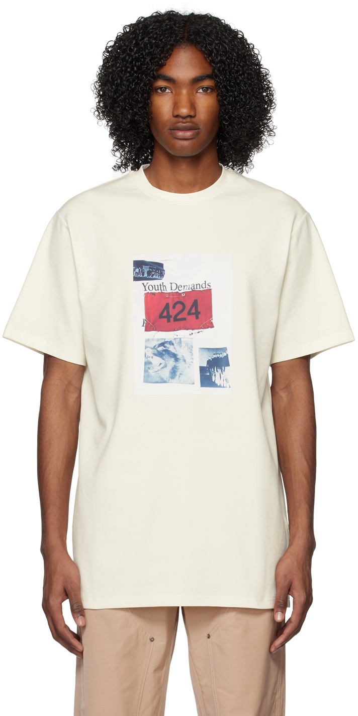 424 White Graphic T-Shirt 424