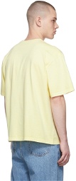 AMOMENTO Yellow Garment Dyed T-Shirt
