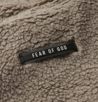 Fear of God - Oversized Faux Fur-Trimmed Fleece Hoodie - Brown
