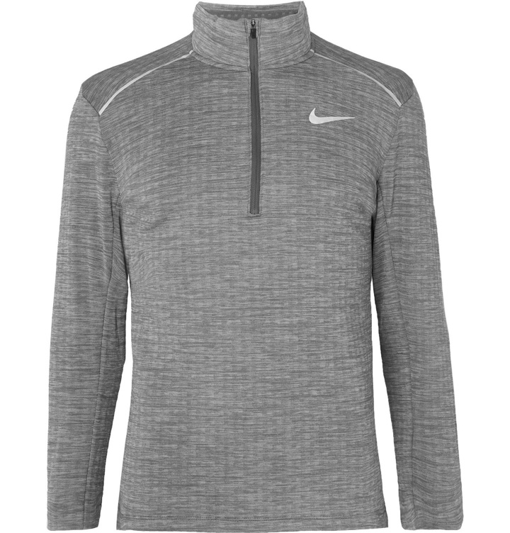 Photo: Nike Running - 3.0 Element Mélange Therma-Sphere Dri-FIT Half-Zip Top - Gray