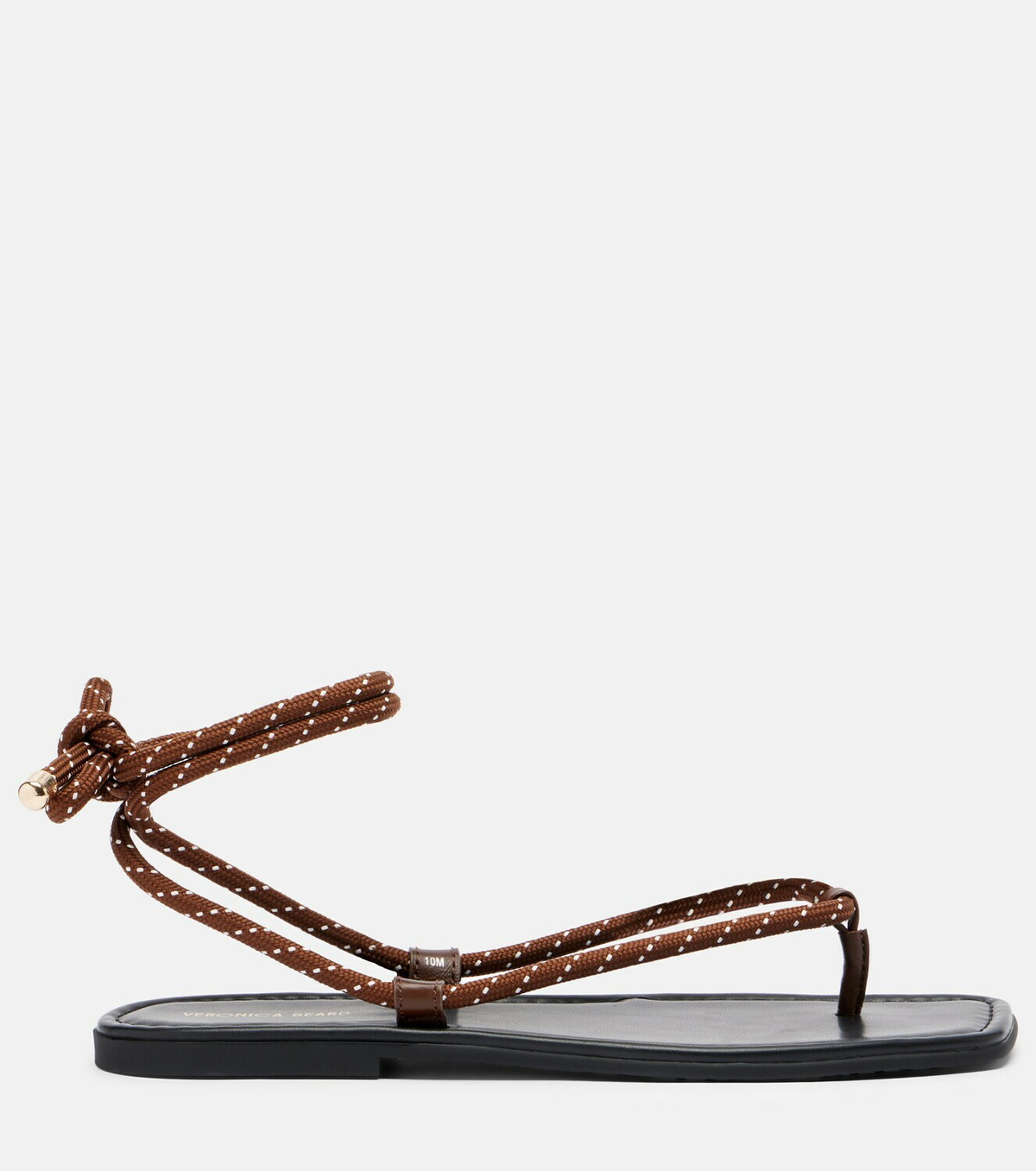 Veronica Beard Carmina leather-trimmed thong sandals