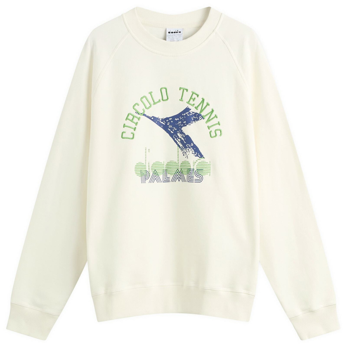 Diadora Men's x Palmes Legacy Crew Sweat in Snow White