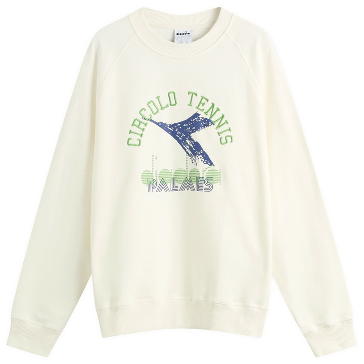 Photo: Diadora Men's x Palmes Legacy Crew Sweat in Snow White